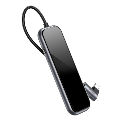 Переходник Baseus для MacBook HUB Multifunctional (Type-C to 3xUSB3.0+HD4K+SD/TF+PD) (CAHUB-CZ0G) Deep Grey, тёмно-серый