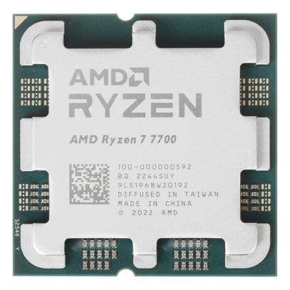 Процессор AMD Ryzen 7 7700, 3.8 ГГц (Turbo 5.3 ГГц), AM5, OEM (100-000000592)
