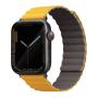 Ремешок для Apple Watch 42/44/45/49 mm UNIQ Revix Reversible Magnetic (45MM-REVMUSKAK) Желтый/Серый