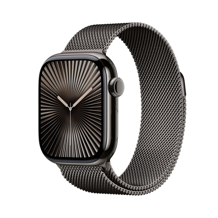 Apple Watch Series 10, 42 мм корпус из титана цвета «Slate», ремешок Milanese Loop цвета «Slate»
