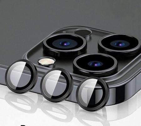 Защитное стекло для камеры iPhone 15 Pro/15 Pro Max SUPGLASS Anti Glare Camera lens glass (XC-31) Чёрный