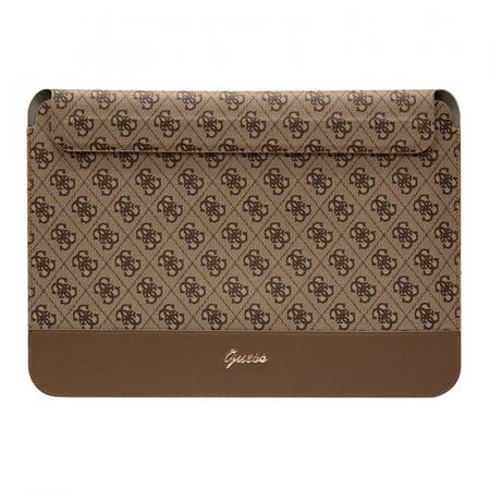 Чехол Guess для ноутбуков 13"/14" Sleeve 4G Bottom stripe Metal logo (GUCS14PS4SGW) Коричневый