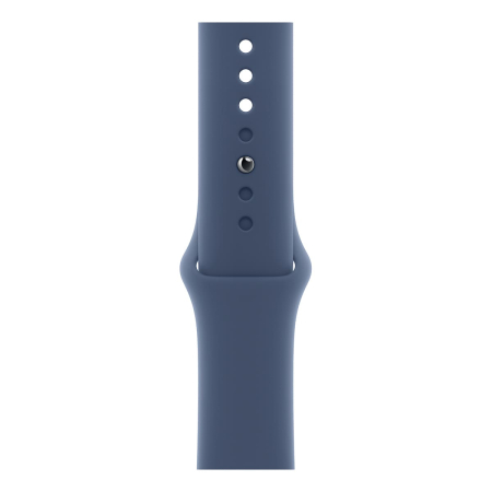 Apple Watch Series 10, 46 мм корпус из алюминия цвета «Silver», ремешок Sport Band размера M/L цвета «Denim»