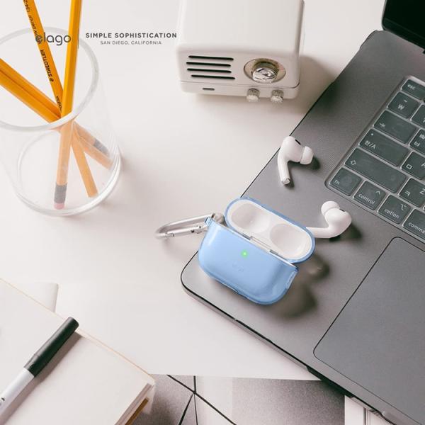 Чехол для Airpods Pro 2 Elago CLEAR HANG CASE (EAPP2CL-HANG-ABL) Прозрачный Голубой