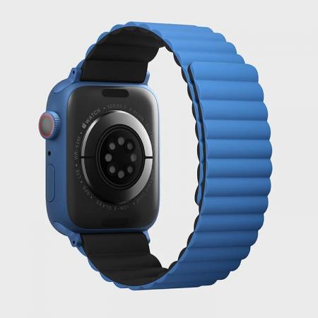 Ремешок для Apple Watch 41/40/38 mm UNIQ Revix Reversible Magnetic (41MM-REVBLUBLK) Синий/Чёрный