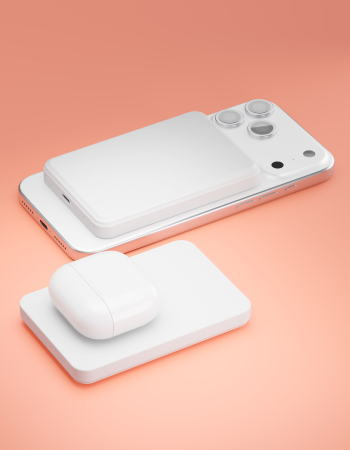 Внешний аккумулятор VLP LITE Power Snap 5000mAh, 3A, MagSafe, USB-C, Белый