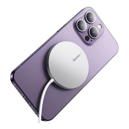 Беспроводное зарядное устройство Baseus Simple Mini3 Magnetic Wireless Charger 15W CCJJ040012 (BS-W529) White, белый