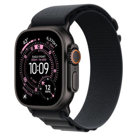 Apple Watch Ultra 3 (2025), 49 мм корпус из титана цвета «Black», ремешок Alpine Loop размера M цвета «Black»