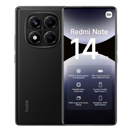 Xiaomi Redmi Note 14 Pro 12/512Gb Midnight Black, чёрный