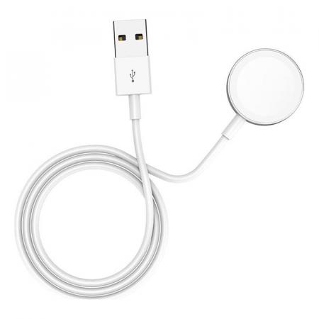 USB кабель для беспроводной зарядки hoco. Watch wireless charger для Apple Watch (CW16) White, белый