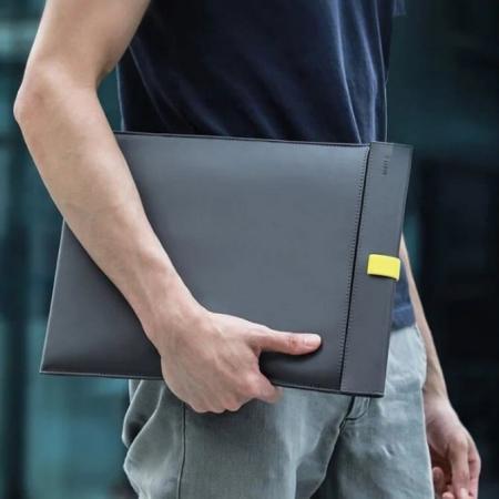 Сумка для ноутбука Baseus Let's go Traction ComputerLiner Bag 16" or less (LBQY- BGY) Серый/желтый