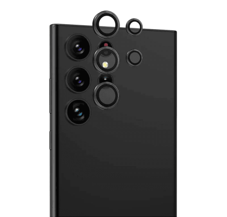 Защитное стекло для камеры Galaxy S24 Ultra BLUEO Camera lens Armor metal 5 шт. (NPB28-S24U-BLK) Черный